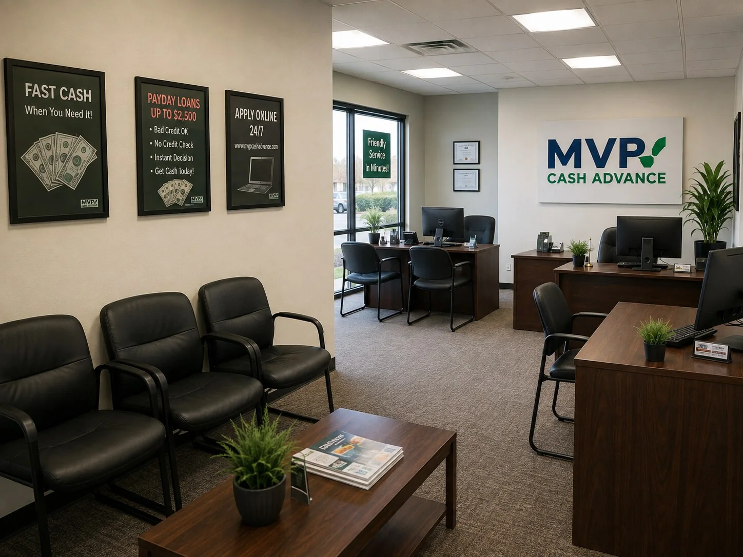Inside MVP Cash Advance Fresno Chestnut office