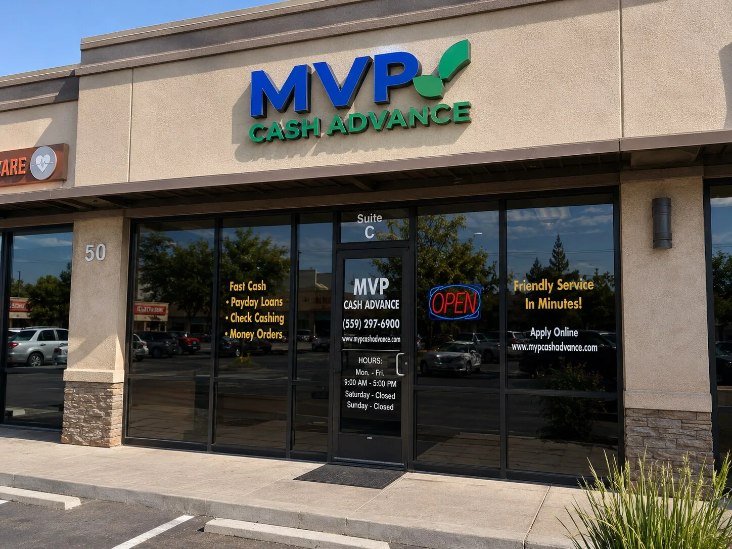 Exterior view near 50 W Bullard Ave, Suite C, Clovis, CA 93612